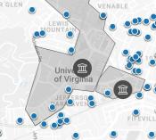 screen shot of housing map near uva