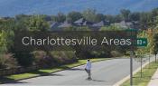 Charlottesville area with a photo of a neighborhood and young boy skateboarding