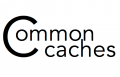common caches logo - black text with a large letter C